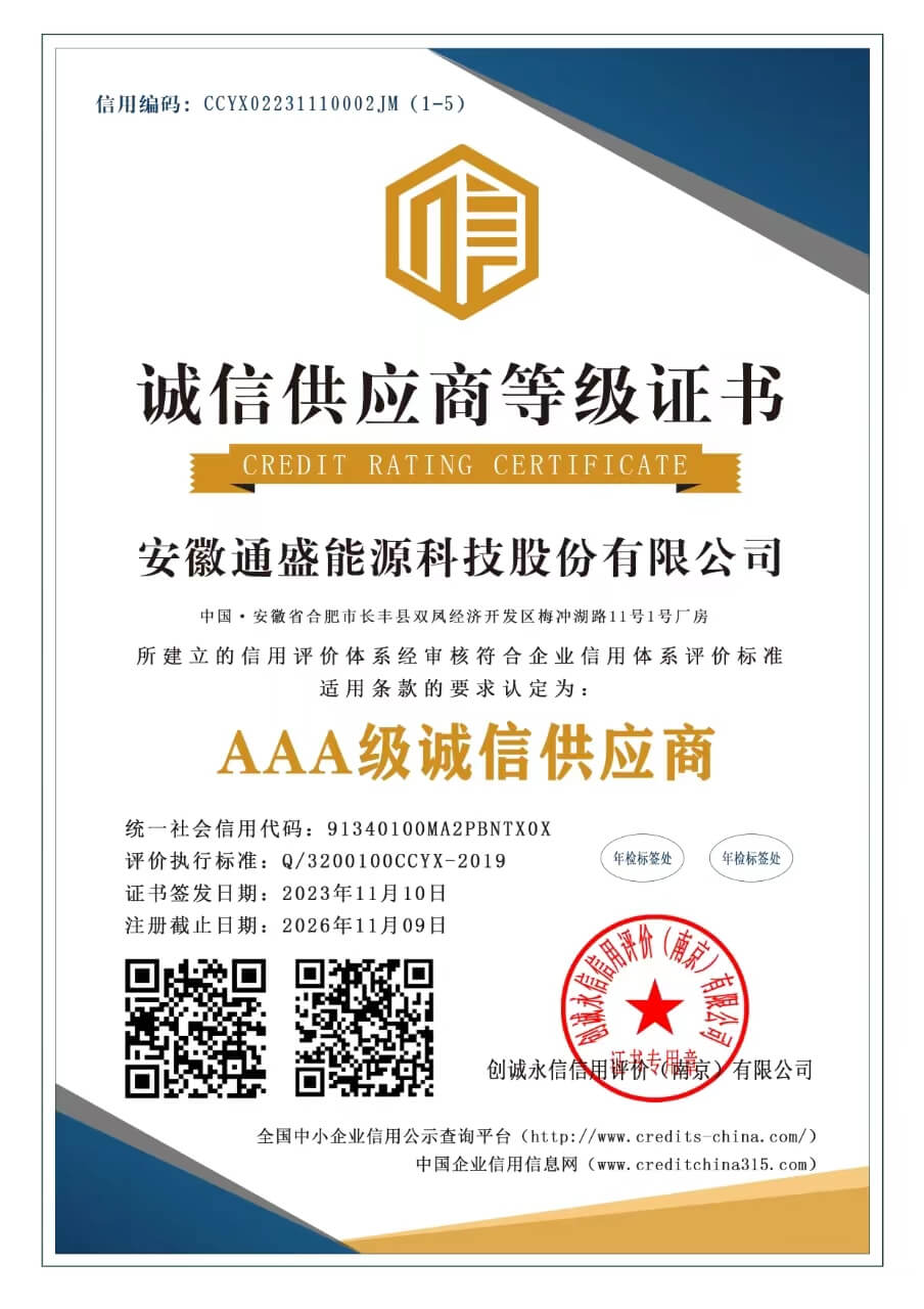 CREDIT RATING CERTIFICATE
